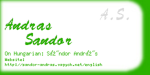andras sandor business card